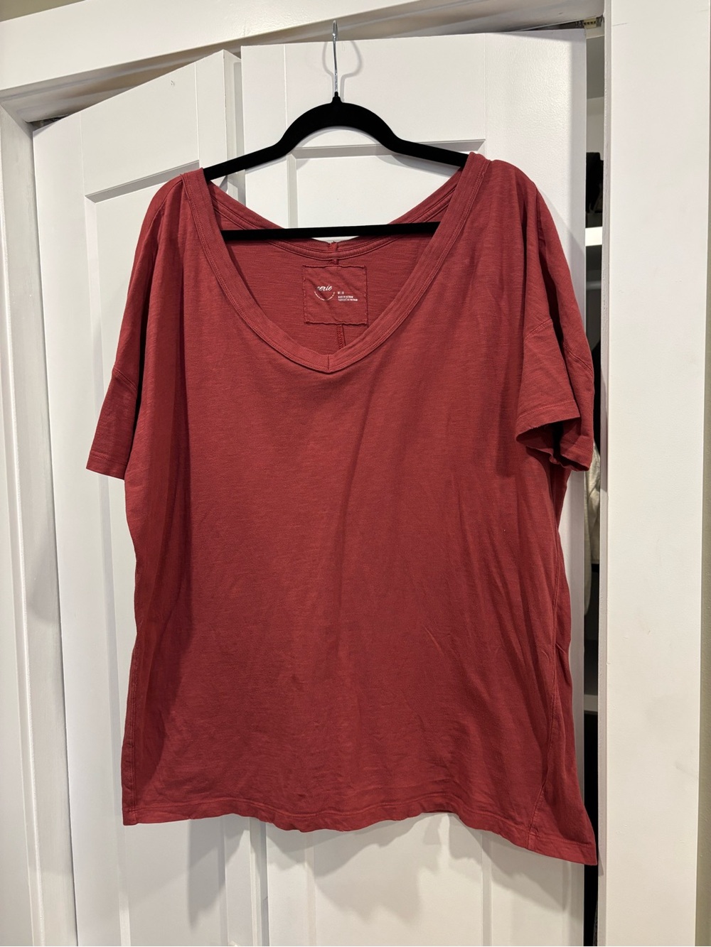 Aerie Women's V-Neck Short Sleeve Tee - Rust